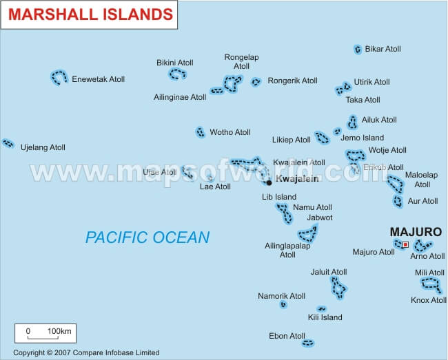 marshall inseln karte pazifik ozean